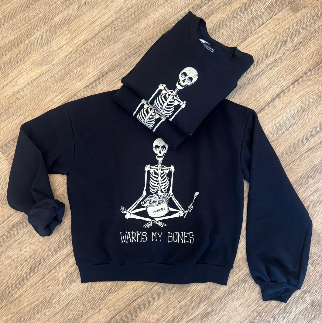 • GUMBO WARMS MY BONES CROP STYLE SWEATSHIRT