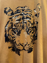 Load image into Gallery viewer, • MINERAL WASHED CROP TIGER TEE IN GOLD
