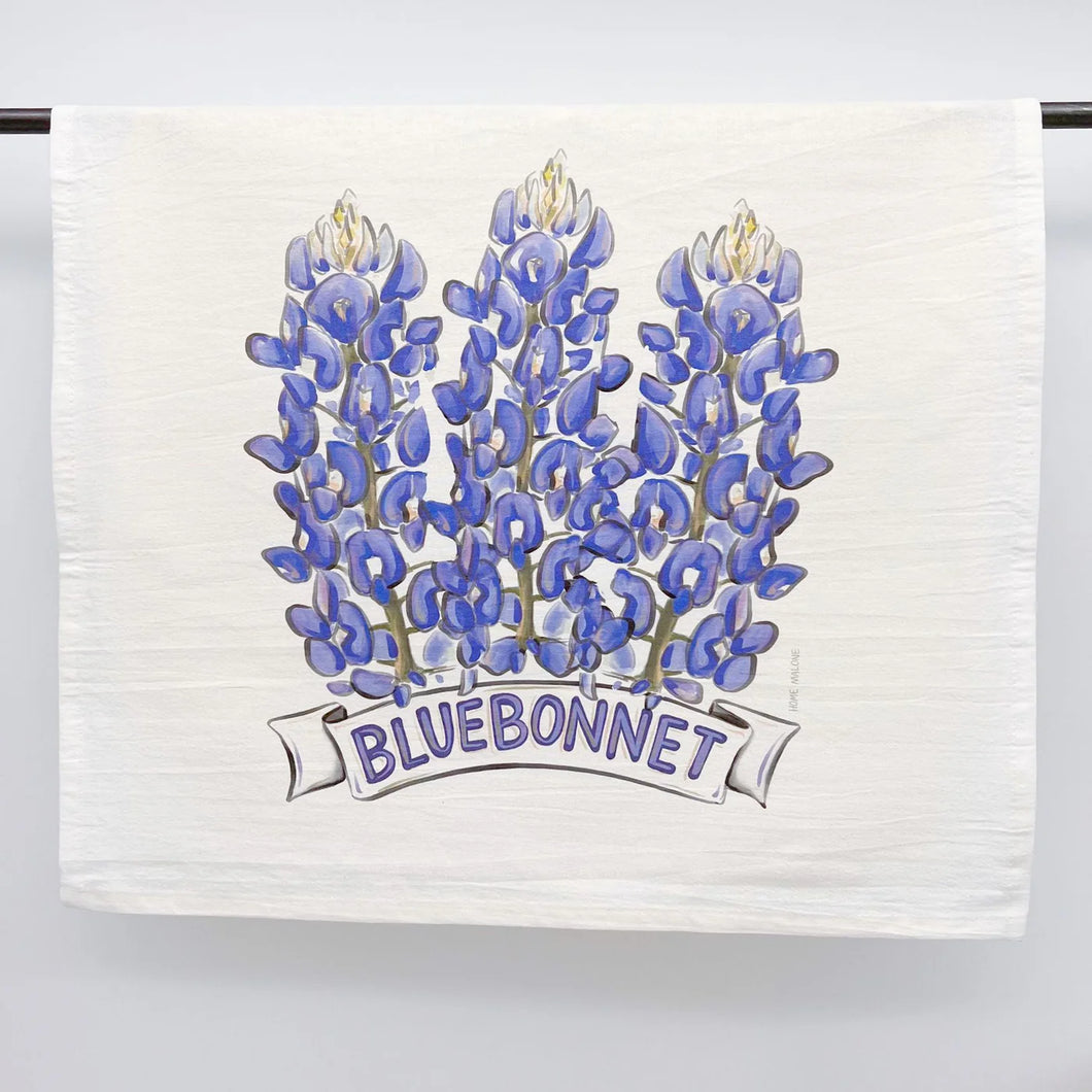 • HOME MALONE TEA TOWEL - BLUEBONNET