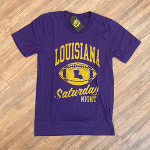 • LOUISIANA SATURDAY NIGHT FOOTBALL TEE
