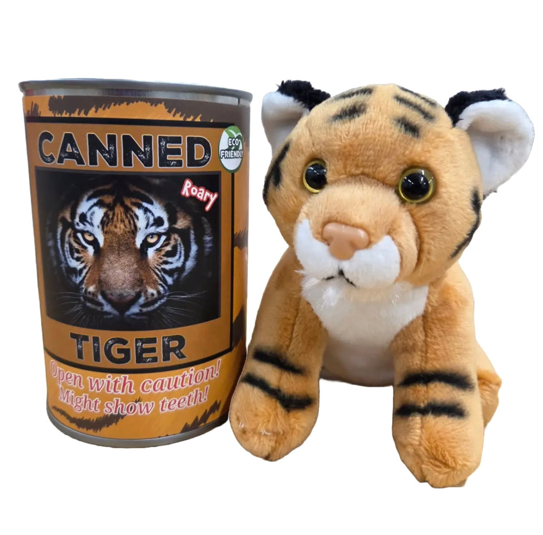 CANNED STUFFY - TIGER