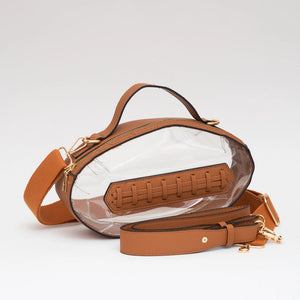 • FOOTBALL CLEAR BAG IN BROWN