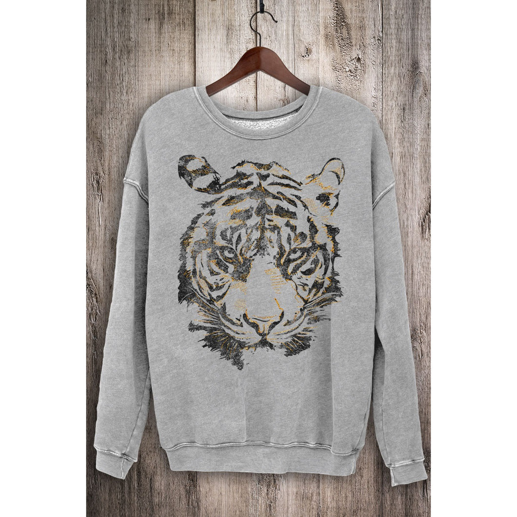 • TIGER MINERAL WASHED SWEATSHIRT