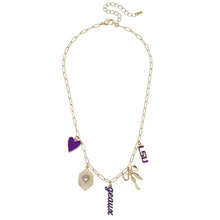Load image into Gallery viewer, • LICENSED LSU CHARM NECKLACE
