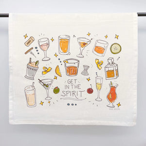 • HOME MALONE TEA TOWEL - GET IN THE SPIRIT