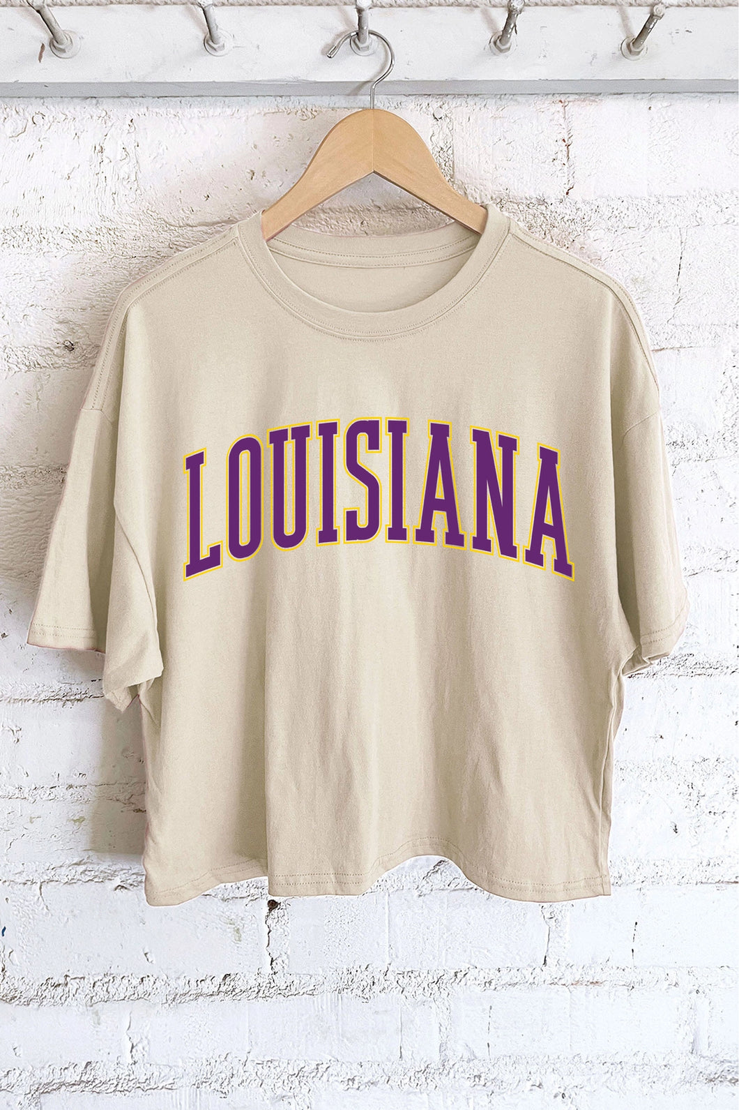 • LOUISIANA PUFF DESIGN CROP TEE