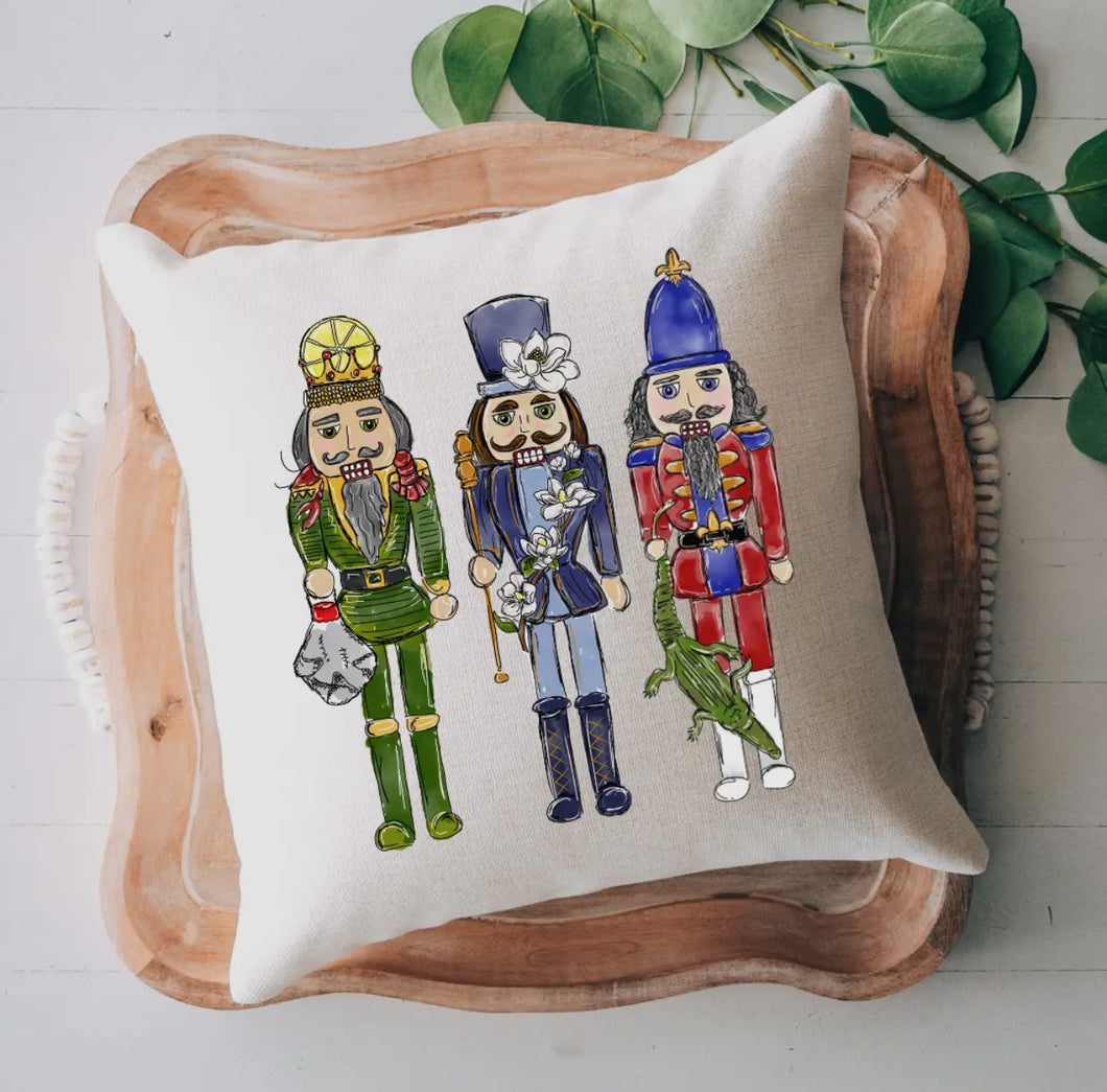• CAJUN NUTCRACKERS THROW PILLOW