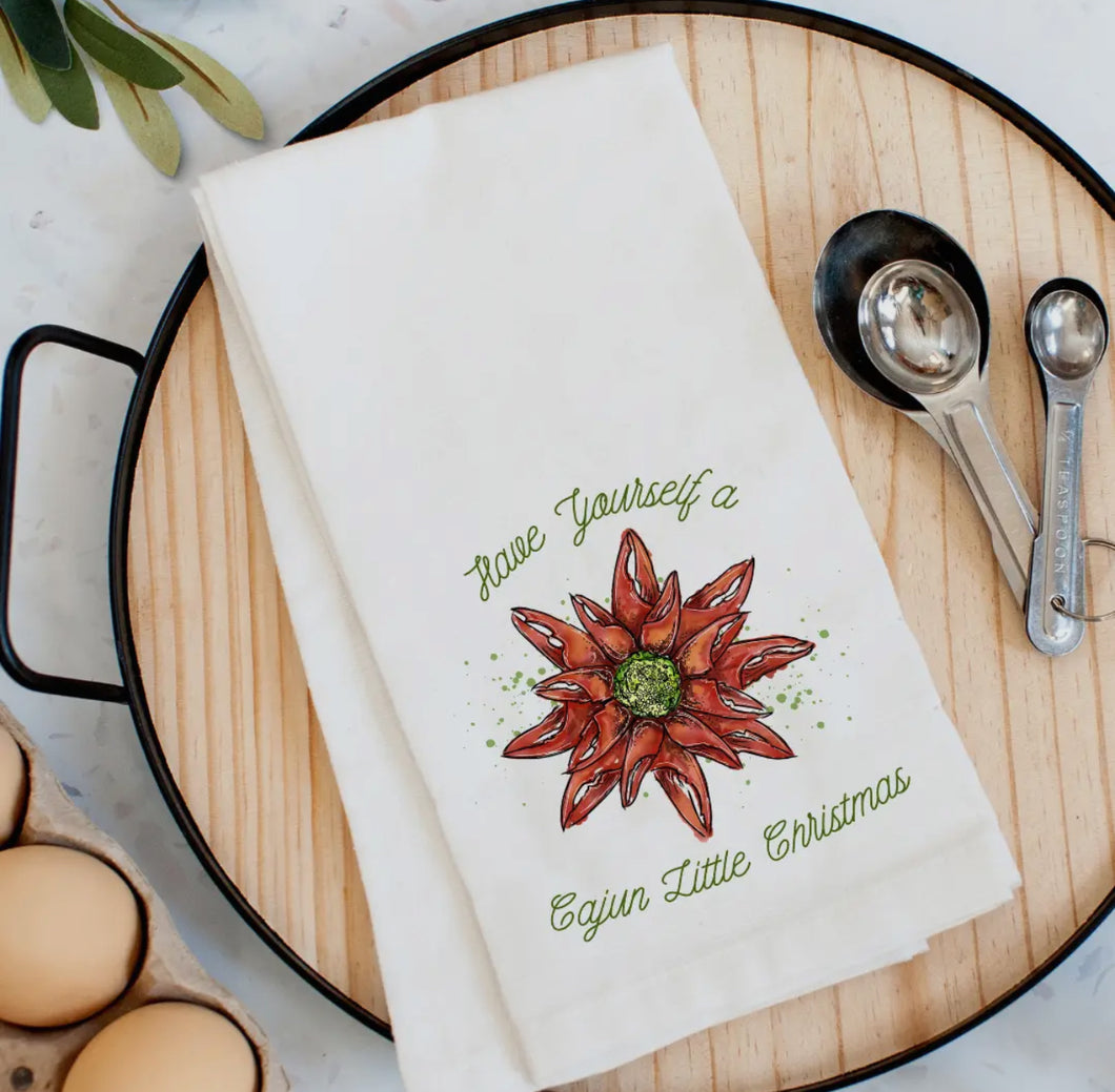 • CHRISTMAS TEA TOWEL - HAVE YOURSELF A CAJUN LITTLE CHRISTMAS