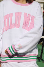 Load image into Gallery viewer, • SALE - LULU MAC PINK AND GREEN SWEATSHIRT - PINK STITCH
