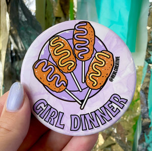 • REBL CREATIVE GAME DAY BUTTON - GIRL DINNER