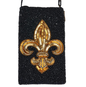 BEADED BAG - FLEUR DE LIS