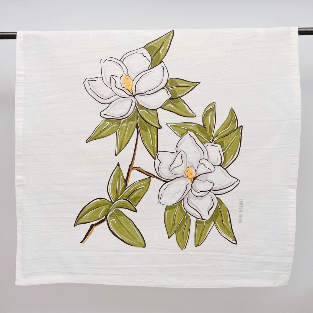 • HOME MALONE TEA TOWEL - ORIGINAL MAGNOLIA