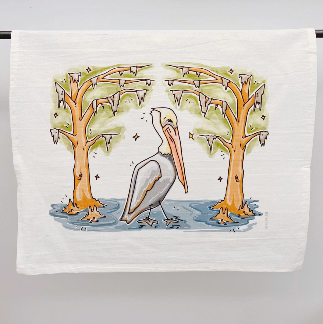 • HOME MALONE TEA TOWEL - PELICAN