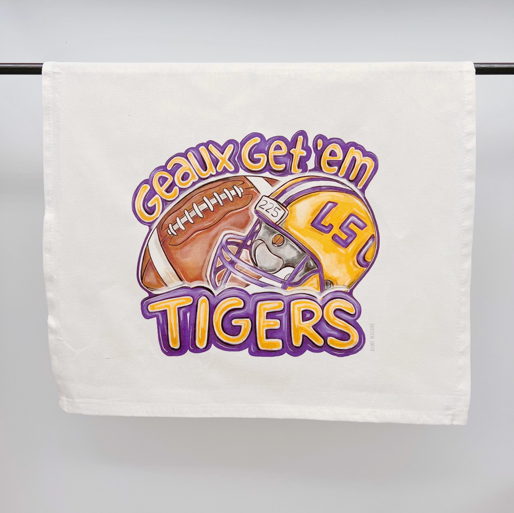 • HOME MALONE TEA TOWEL - GEAUX GET 'EM TIGERS