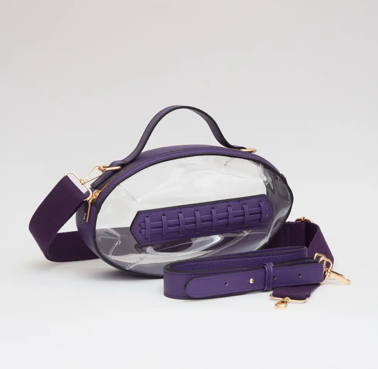 • FOOTBALL CLEAR BAG IN PURPLE