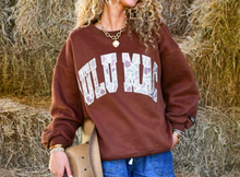 Load image into Gallery viewer, • LULU MAC SWEATSHIRT IN BROWN WITH CAMO STITCH
