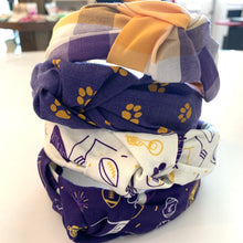 Load image into Gallery viewer, PURPLE AND GOLD GAMEDAY KNOT HEADBANDS [4 OPTIONS]
