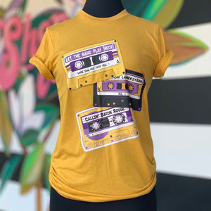 • GAME DAY MIX TAPE TEE IN GOLD