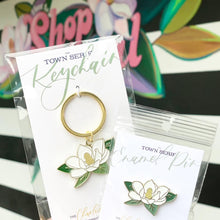 Load image into Gallery viewer, • MAGNOLIA KEYCHAIN [PIN OPTION]
