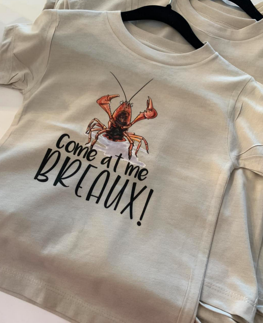 • COME AT ME BREAUX TODDLER CRAWFISH TEE